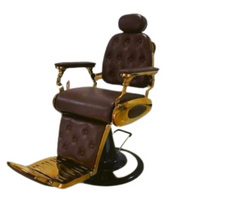 Barber Chair Model: B-9255 (Brown & Gold)
