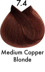 Color US Permanent Hair Colour 7.4 Medium Copper Blonde 120ml