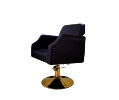 Hairdresser Chair Model: H-7166 (Black & Gold)