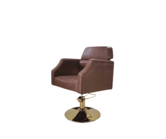 Hairdresser Chair Model: H-7166 (Brown & Gold)