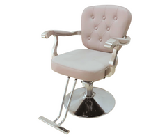 Hairdresser Chair Model: H-7208 (Apricot & silver)