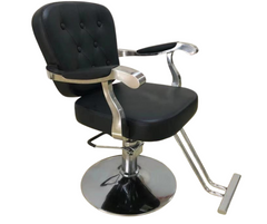 Hairdresser Chair Model: H-7208 (Black & silver)