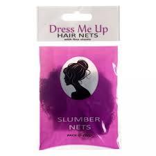 Dress Me Up Hair Nets/ Slumber Nets Black 2Pk