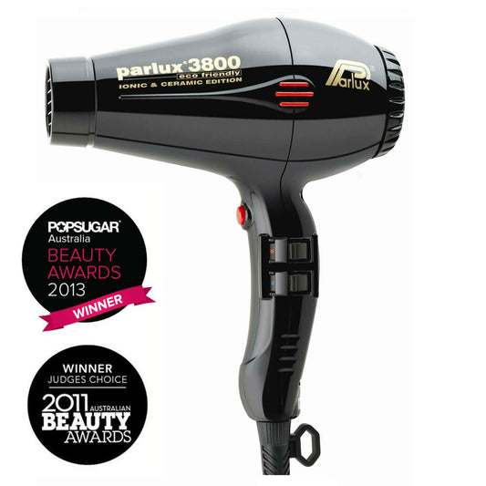 Parlux 3800 Ionic and Ceramic Hair Dryer - Black - WAHairSuppliers
