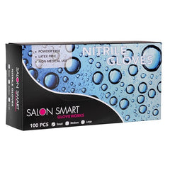 Salon Smart Nitrile Gloves Black Small 100pk