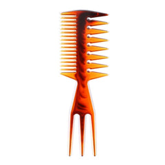 2 Face Wide Tooth Texture Comb - Toffee